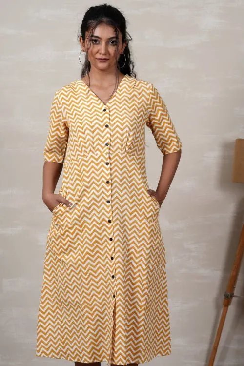 Merida Hand Block Printed Dress