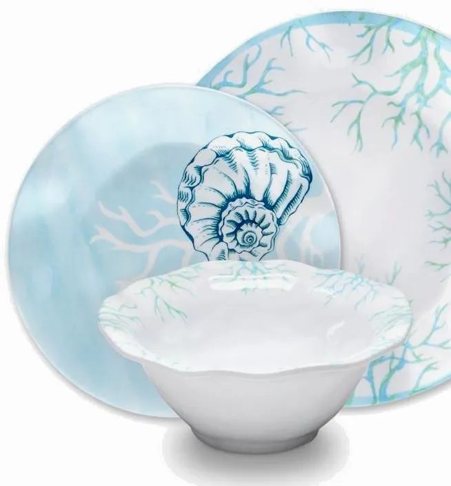 Turquoise Reef Melamine Dinnerware